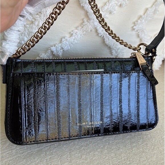 KURT GEIGER LONDON NWT Patent leather Shoreditch Shoulder Pochette Bag - Picture 15 of 16